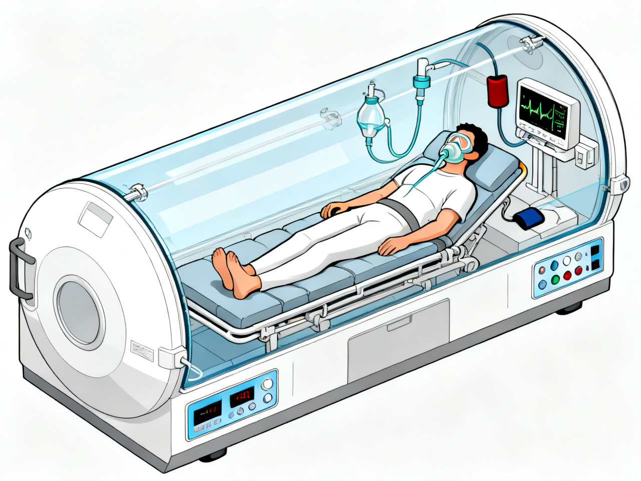 Hyperbaric oxygen therapy chamber